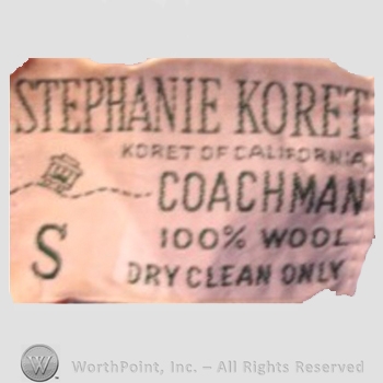Clothing label : Koret of California.