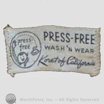 Clothing label : Koret of California.