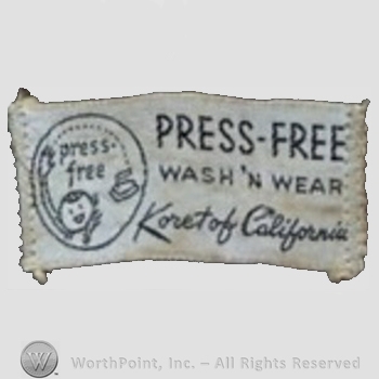 Clothing label : Koret of California.