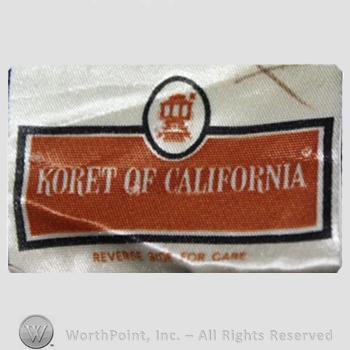 Clothing label : Koret of California.