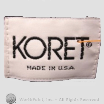 Clothing label : Koret of California.