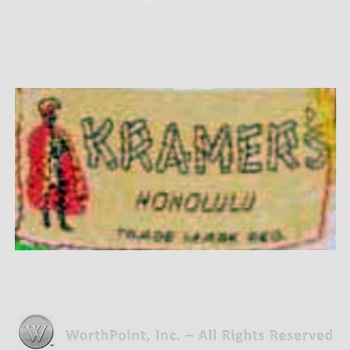 Clothing label : Kramer's.
