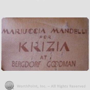 Clothing label : Krizia.