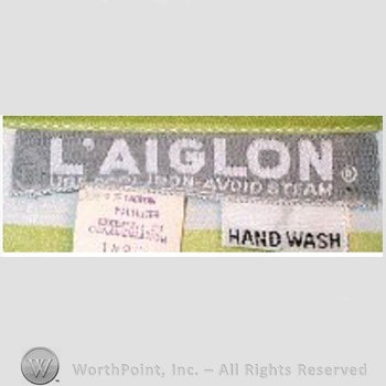 Clothing label : L'Aiglon.