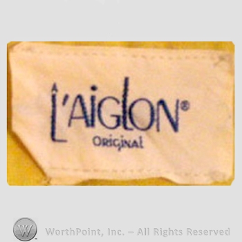 Clothing label : L'Aiglon.