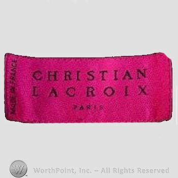 Clothing label : Christian LaCroix.