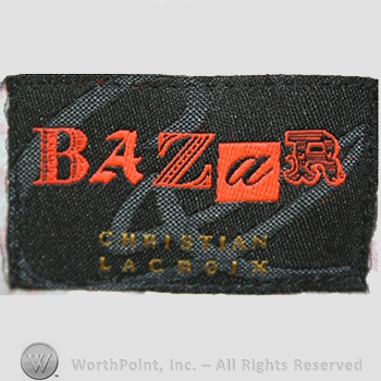 Clothing label : Christian LaCroix.