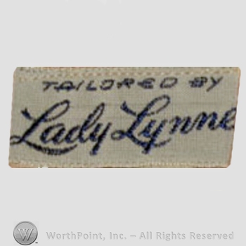 Clothing label : Lady Lynne.