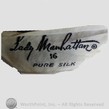Clothing label : Lady Manhattan.
