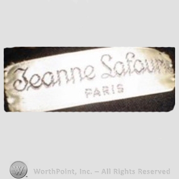 Clothing label : Jeanne LaFaurie.