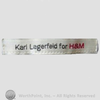 Clothing label : Karl Lagerfeld.