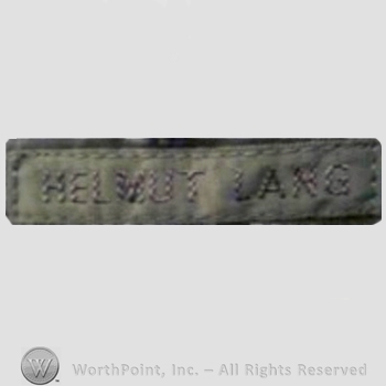 Clothing label : Helmut Lang.