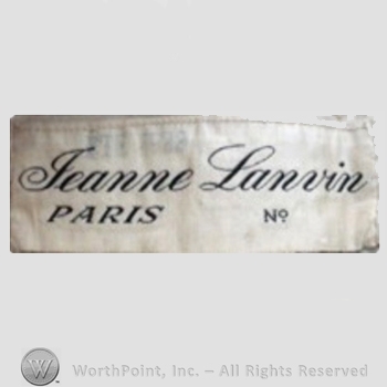 Clothing label : Jeanne Lanvin.
