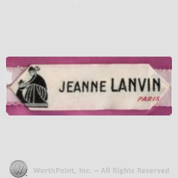 Clothing label : Jeanne Lanvin.