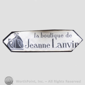 Clothing label : Jeanne Lanvin.