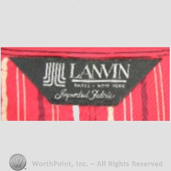 Clothing label : Jeanne Lanvin.