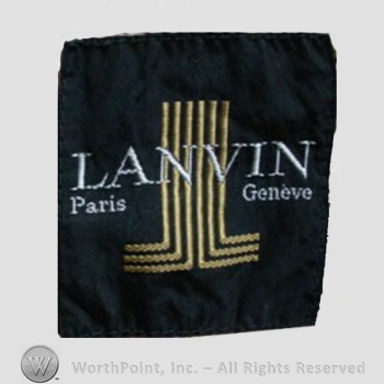 Clothing label : Jeanne Lanvin.