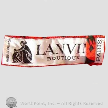 Clothing label : Jeanne Lanvin.