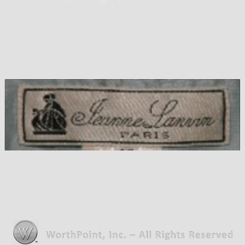 Clothing label : Jeanne Lanvin.
