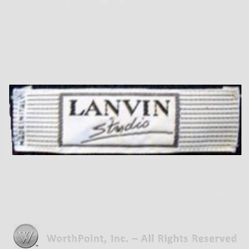 Clothing label : Jeanne Lanvin.