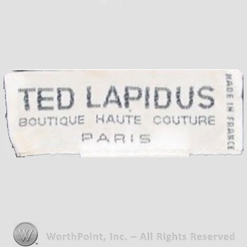 Clothing label : Ted Lapidus.