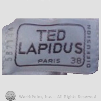 Clothing label : Ted Lapidus.