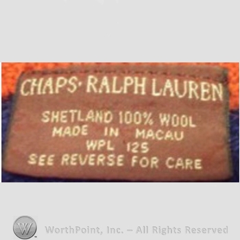 Clothing label : Ralph Lauren.