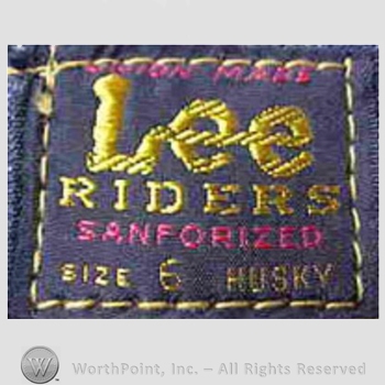 Clothing label : Lee Apparel.