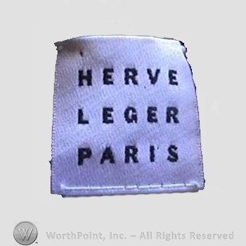 Clothing label : Herve Leger.