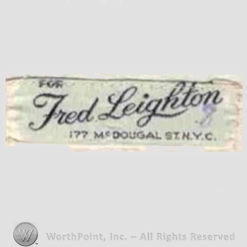 Clothing label : Fred Leighton.