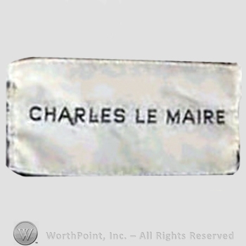 Clothing label : Charles LeMaire.