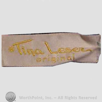 Clothing label : Tina Leser.