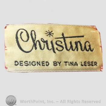 Clothing label : Tina Leser.