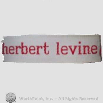 Clothing label : Herbert Levine.