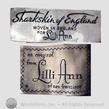 Clothing label : Lilli Ann.