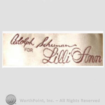 Clothing label : Lilli Ann.