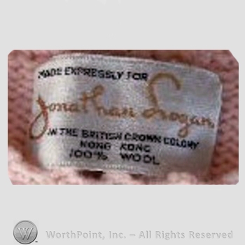 Clothing label : Jonathan Logan.
