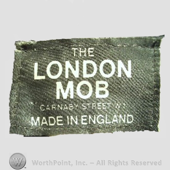 Clothing label : London Mob.
