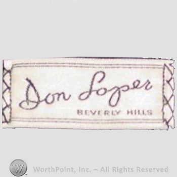 Clothing label : Don Loper.