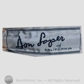 Clothing label : Don Loper.