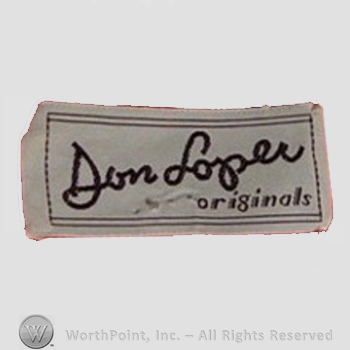 Clothing label : Don Loper.