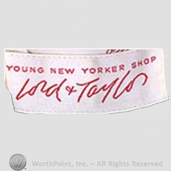 Clothing label : Lord & Taylor.
