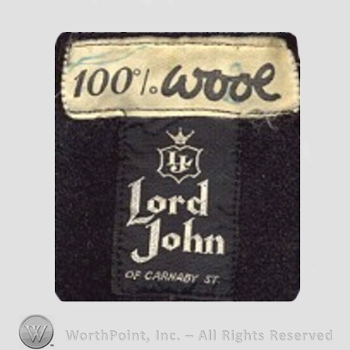 Clothing label : Lord John.