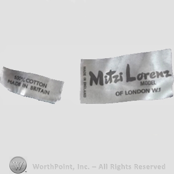 Clothing label : Mitzi Lorenz.