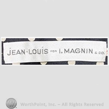 Clothing label : Jean Louis Berthault.