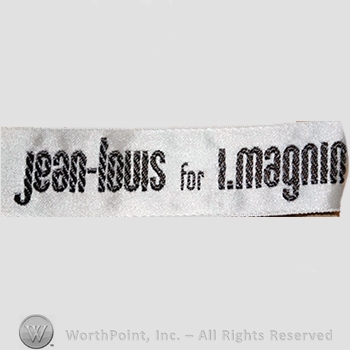 Clothing label : Jean Louis Berthault.