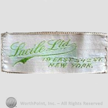 Clothing label : Lucile.