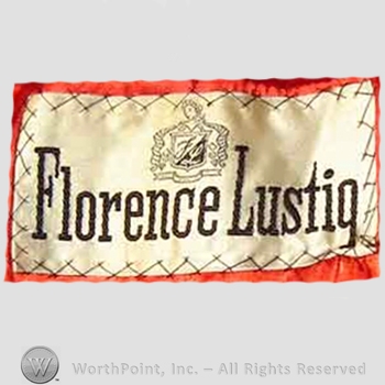 Clothing label : Florence Lusting.