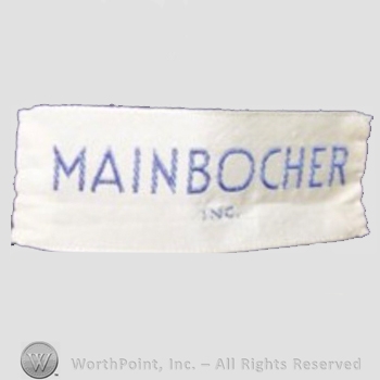 Clothing label : Mainbocher.