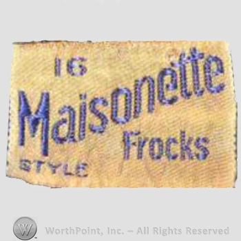 Clothing label : Maisonette.